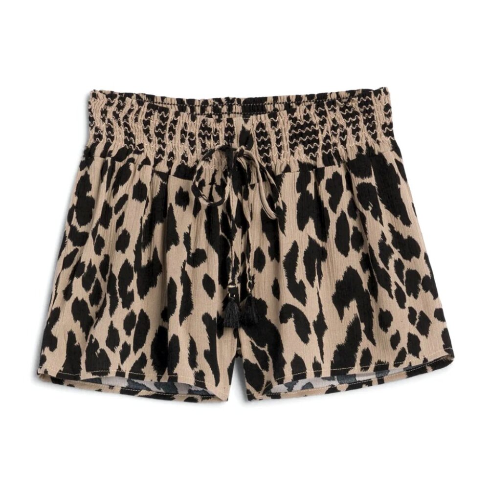 One 5 One Odessa High Rise Smocked Waist Drawstring Short